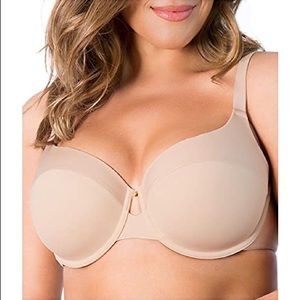 Curvy Couture Matte & Shine Tshirt Bra Nude